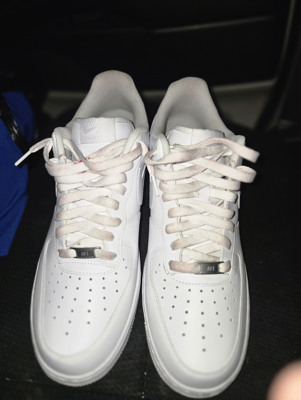 Nike White Sneakers with Pale Pink Laces